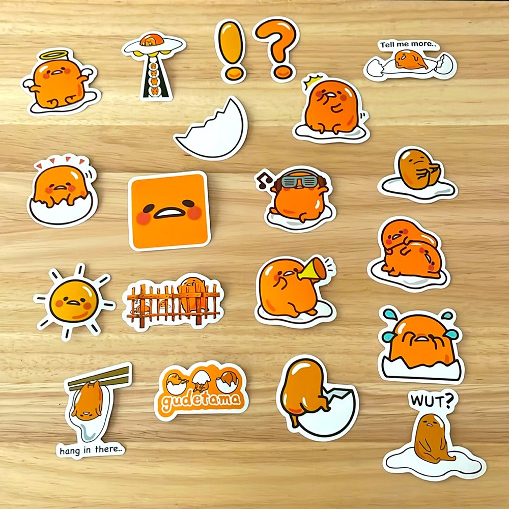 20 Random Gudetama Sticker Pack